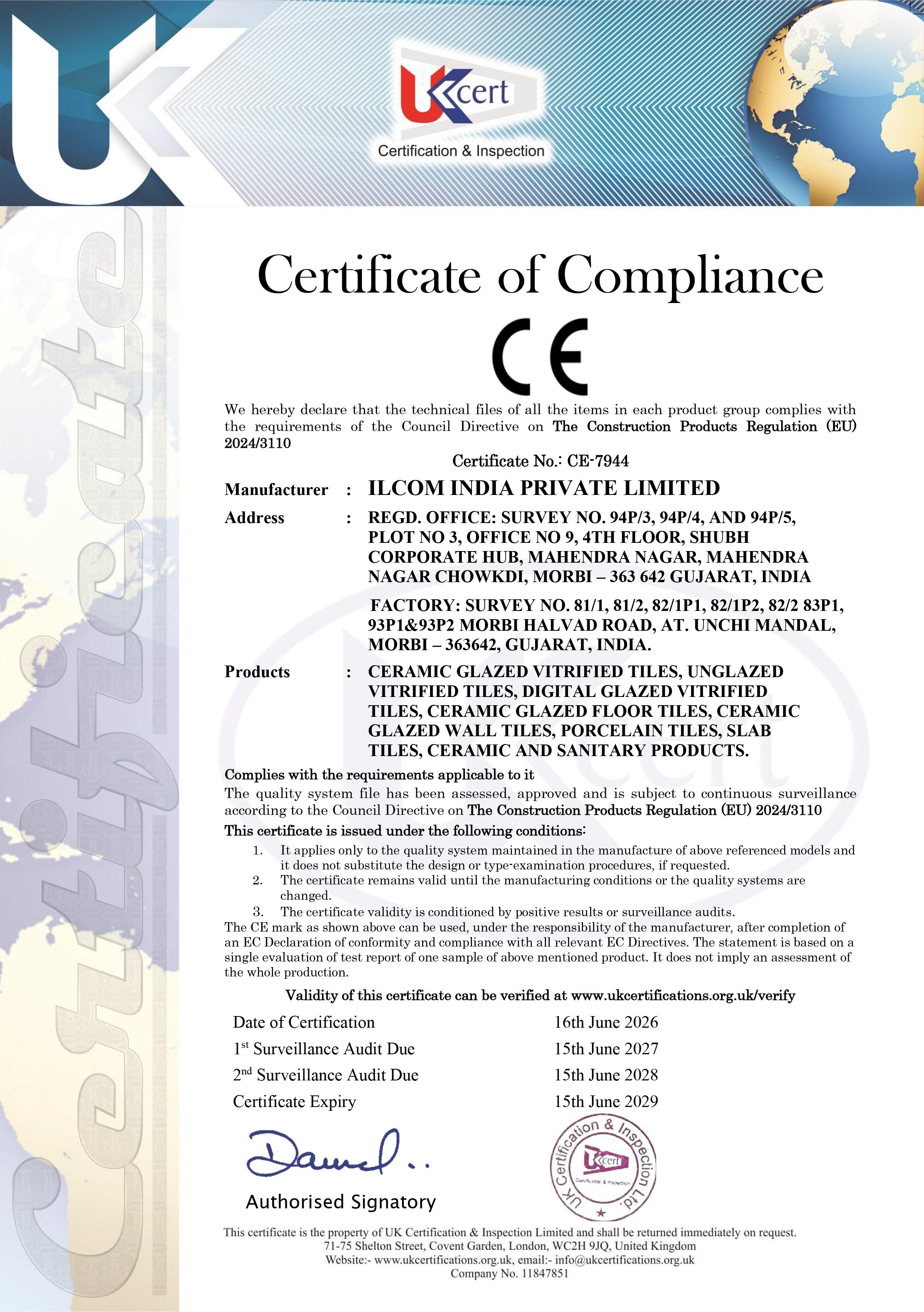 CE Certificate